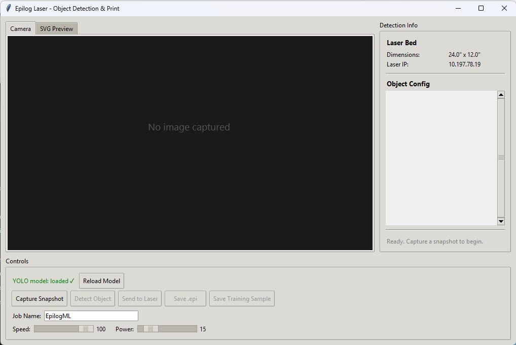 Epilog Fusion Maker 12 AI Object Detection - photo 1